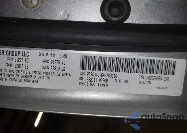 2B3CJ4DV6AH103316: 44513005