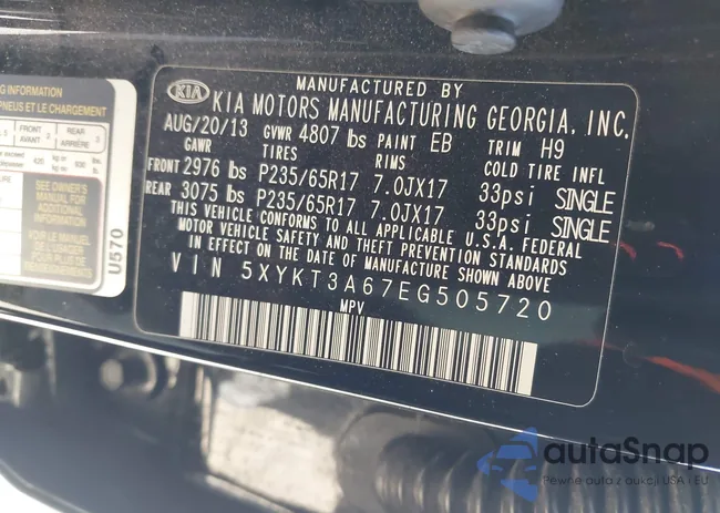 5XYKT3A67EG505720: 44513016