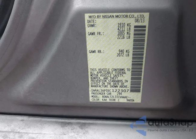 1N4AL3AP3EC122307: 44513112