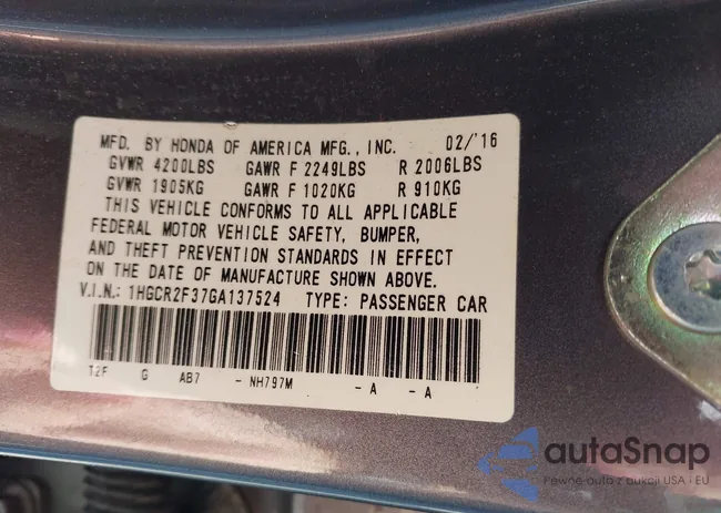 1HGCR2F37GA137524: 44512322