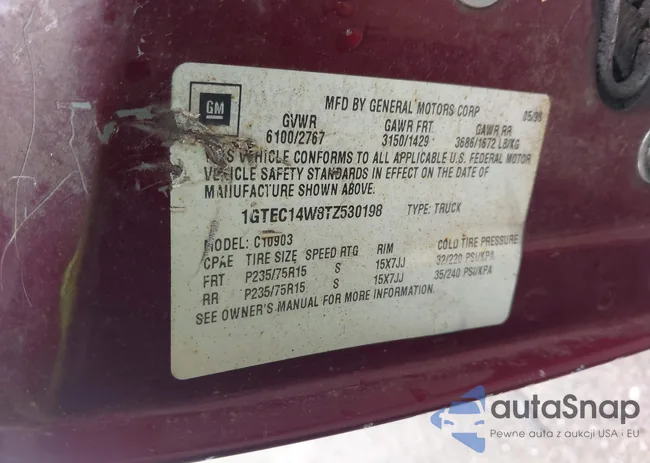 1GTEC14W8TZ530198: 44512479