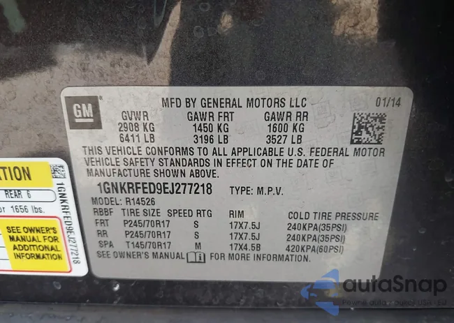 1GNKRFED9EJ277218: 44512620