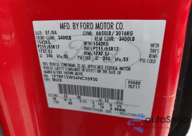 1FTRF12W54NC55930: 44513842