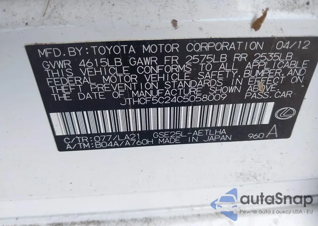 JTHCF5C24C5058009: 44514113