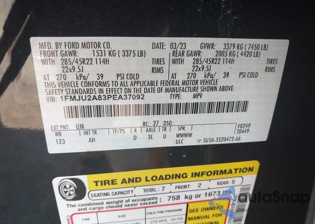 1FMJU2A83PEA37092: 44514120