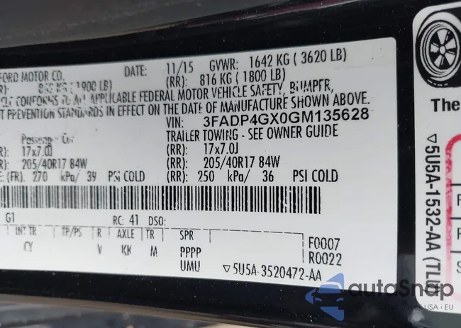 3FADP4GX0GM135628: 44514145