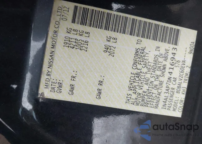 1N4AL3AP7DN416943: 44513464