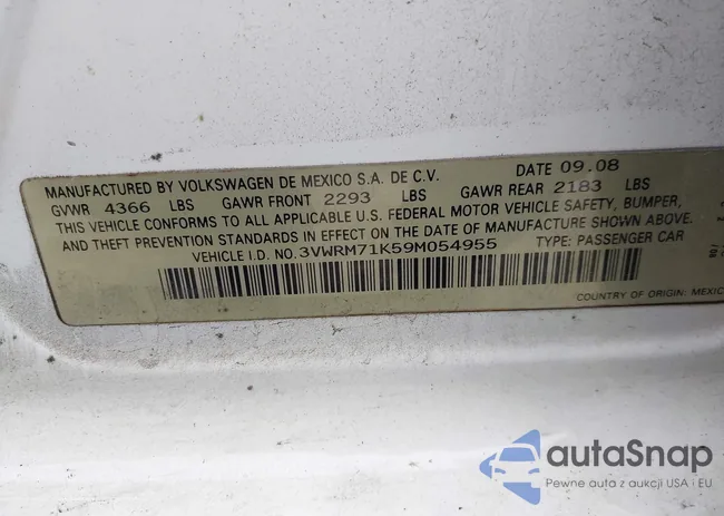 3VWRM71K59M054955: 44514664