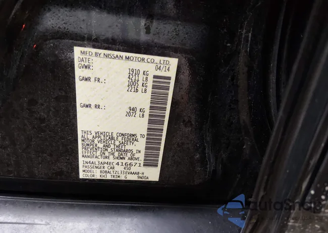 1N4AL3AP4EC416671: 44514722