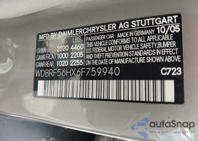 WDBRF56HX6F759940: 44514769