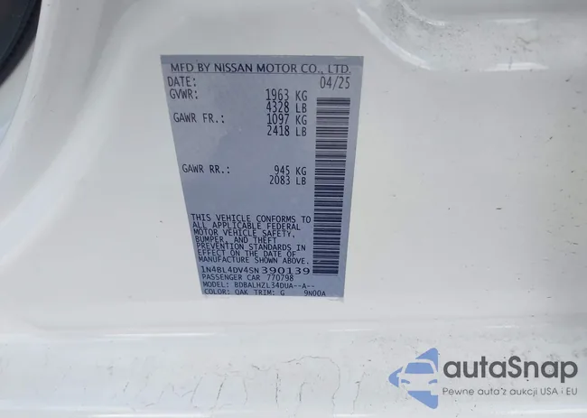 1N4BL4DV4SN390139: 44514853