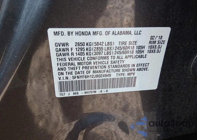 5FNYF6H12JB024949: 44514960