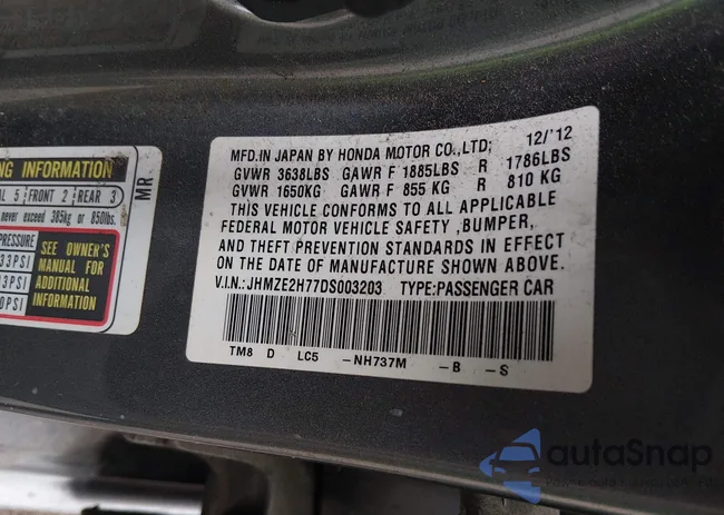 JHMZE2H77DS003203: 44515071