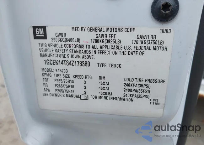 1GCEK14T84Z178380: 44514358