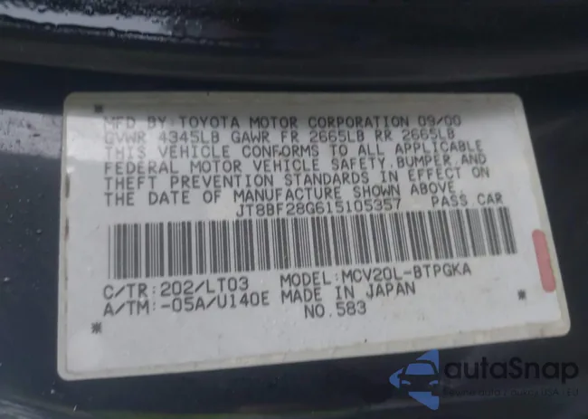 JT8BF28G615105357: 44514367