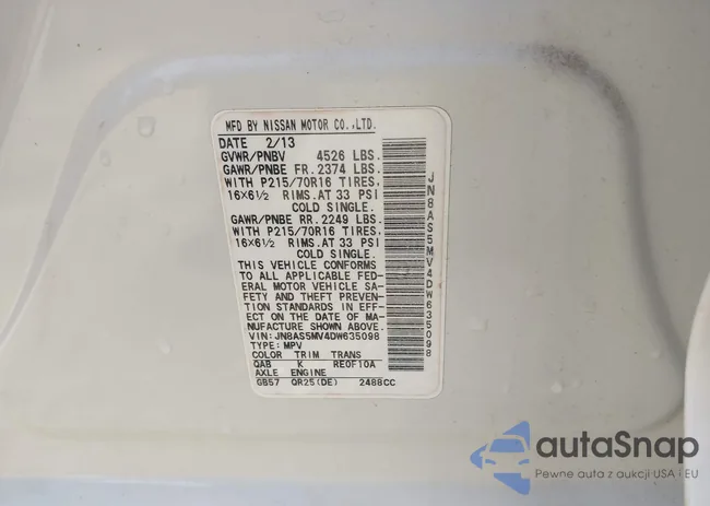 JN8AS5MV4DW635098: 44514383