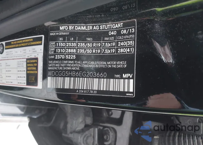 WDCGG5HB6EG203660: 44514427