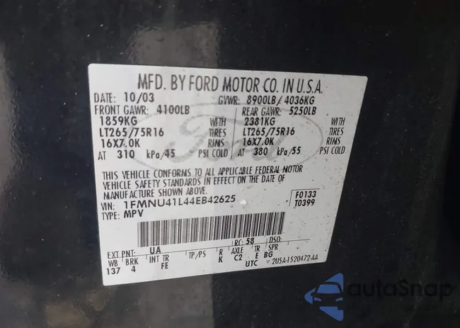 1FMNU41L44EB42625: 44514525