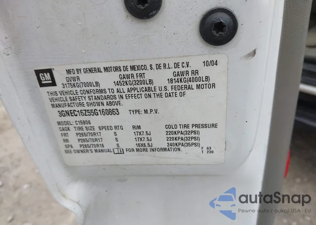 3GNEC16Z55G160863: 44514627