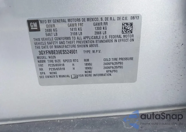 3GYFNBE39ES524901: 44515829