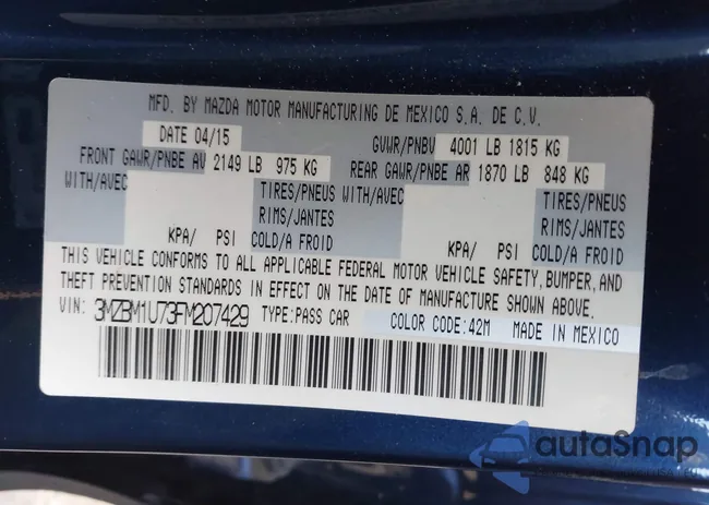 3MZBM1U73FM207429: 44515847