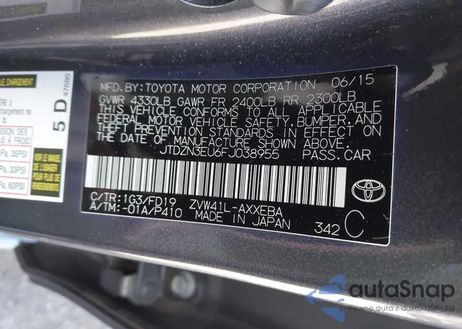 JTDZN3EU6FJ038955: 44515906