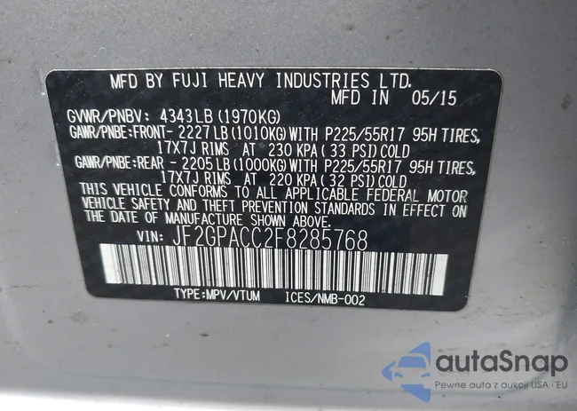 JF2GPACC2F8285768: 44515966