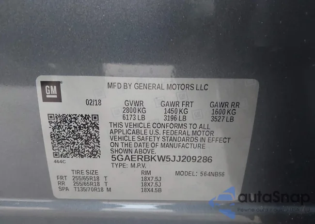 5GAERBKW5JJ209286: 44516064