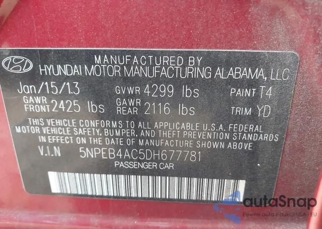 5NPEB4AC5DH677781: 44516164