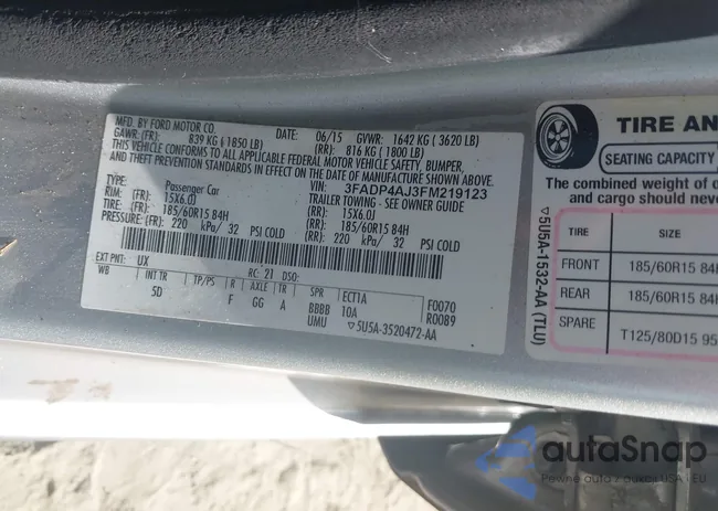 3FADP4AJ3FM219123: 44515321