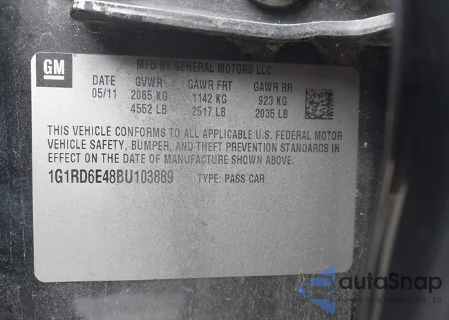 1G1RD6E48BU103889: 44515347