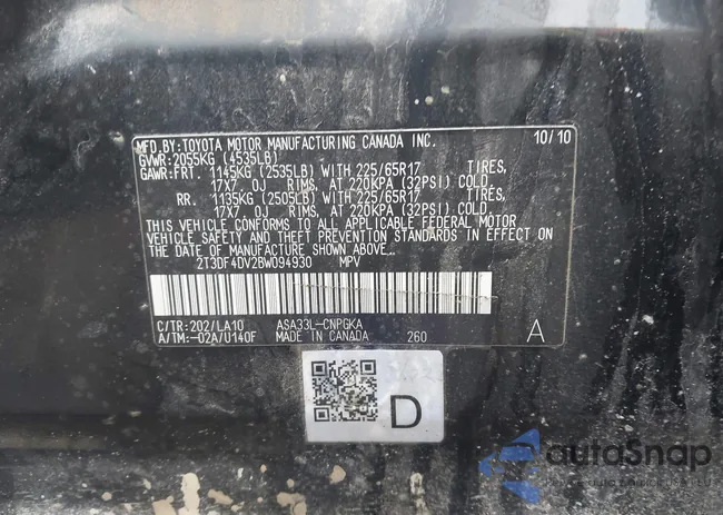 2T3DF4DV2BW094930: 44515404