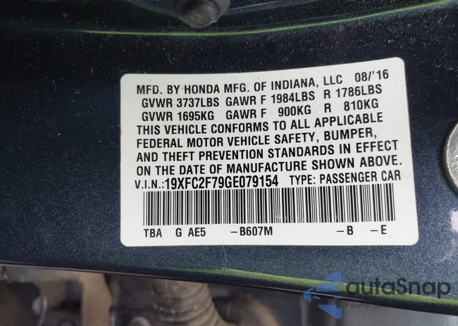 19XFC2F79GE079154: 44515531