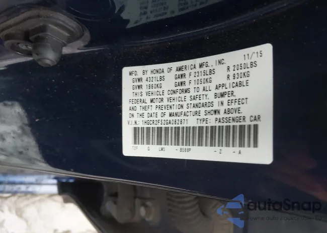 1HGCR2F52GA082871: 44516692