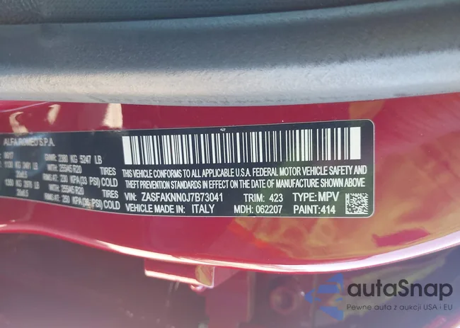 ZASFAKNN0J7B73041: 44516977