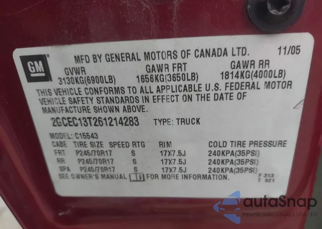 2GCEC13T261214283: 44517033