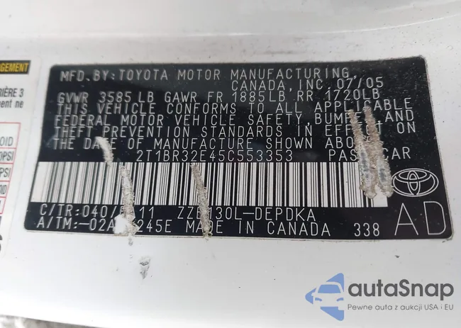 2T1BR32E45C553353: 44517084