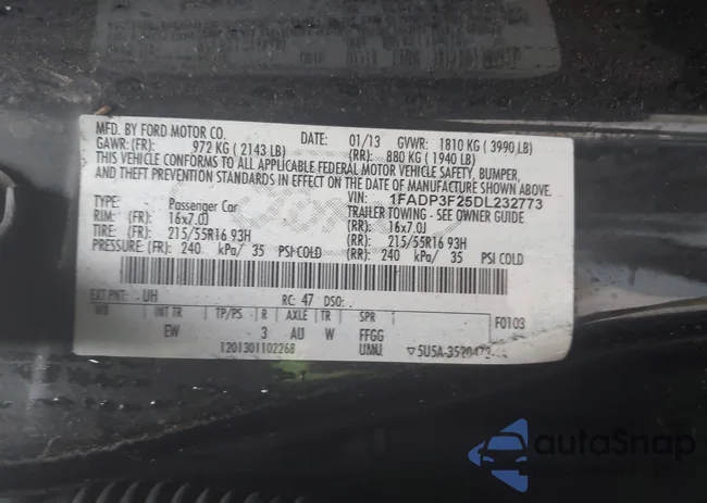 1FADP3F25DL232773: 44517120