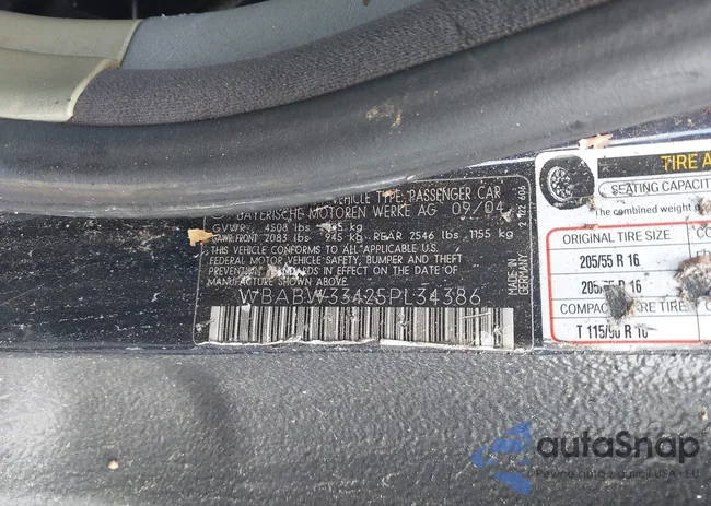 WBABW33425PL34386: 44516300