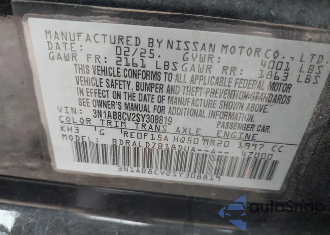 3N1AB8CV2SY308819: 44516307