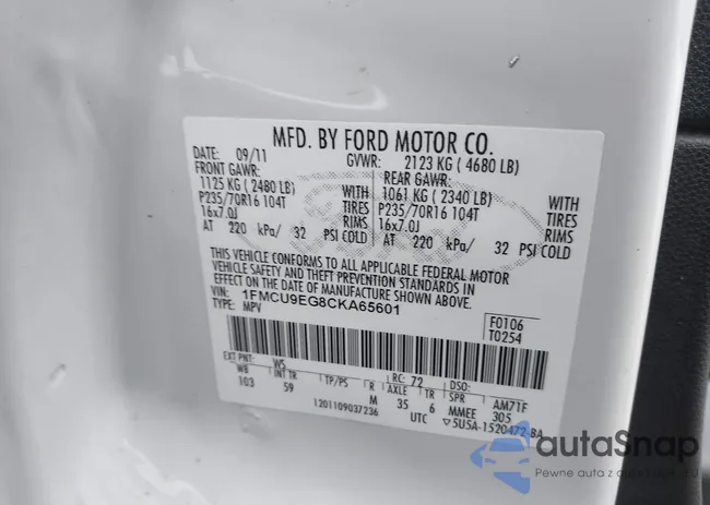 1FMCU9EG8CKA65601: 44516438