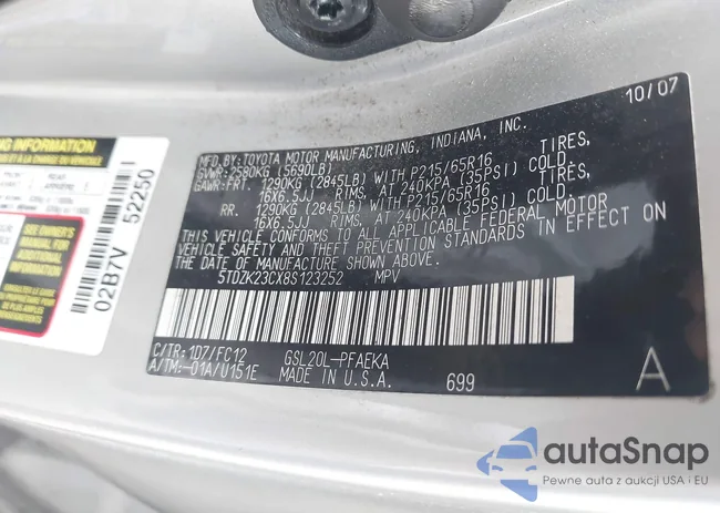 5TDZK23CX8S123252: 44517640