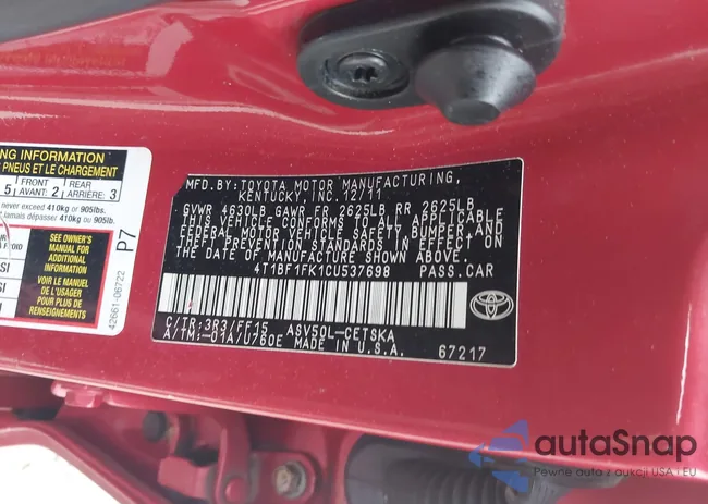 4T1BF1FK1CU537698: 44517776