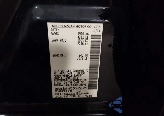 1N4AL3APXFC597079: 44517901