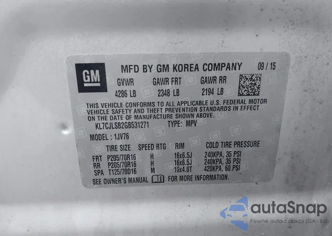 KL7CJLSB2GB531271: 44517286