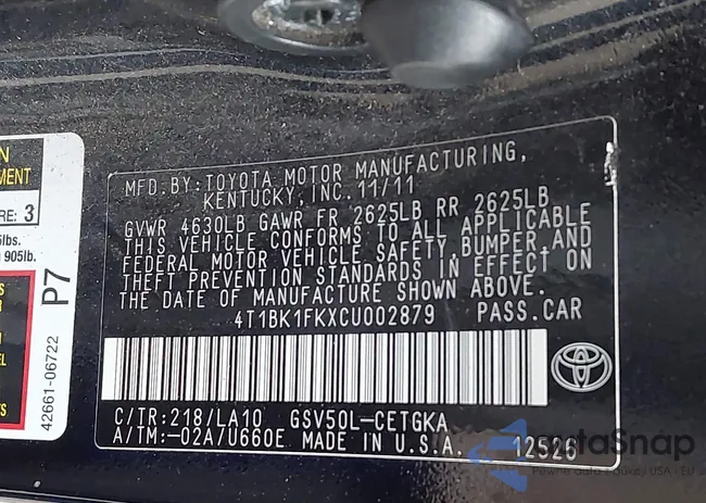 4T1BK1FKXCU002879: 44517328