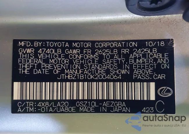 JTHBZ1B10K2004064: 44517344