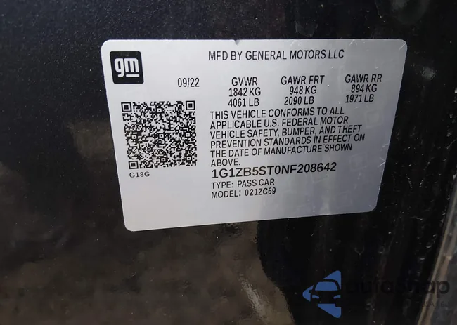 1G1ZB5STONF208642: 44517606