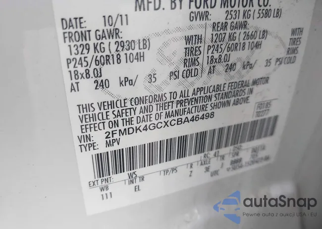 2FMDK4GCXCBA46498: 44518680