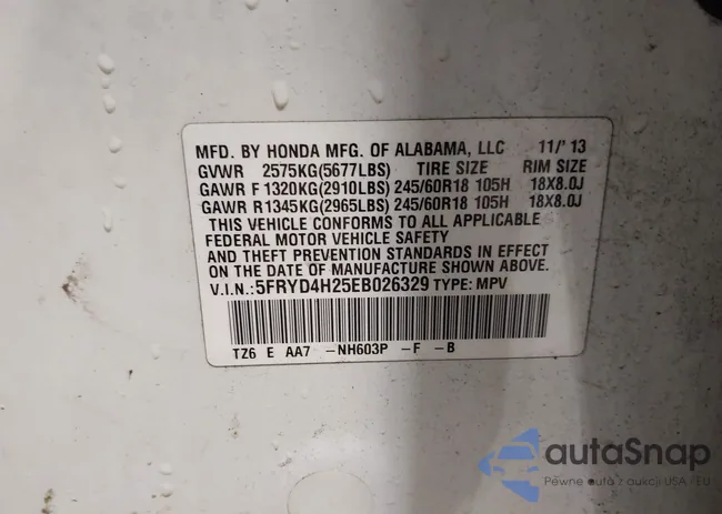 5FRYD4H25EB026329: 44518747